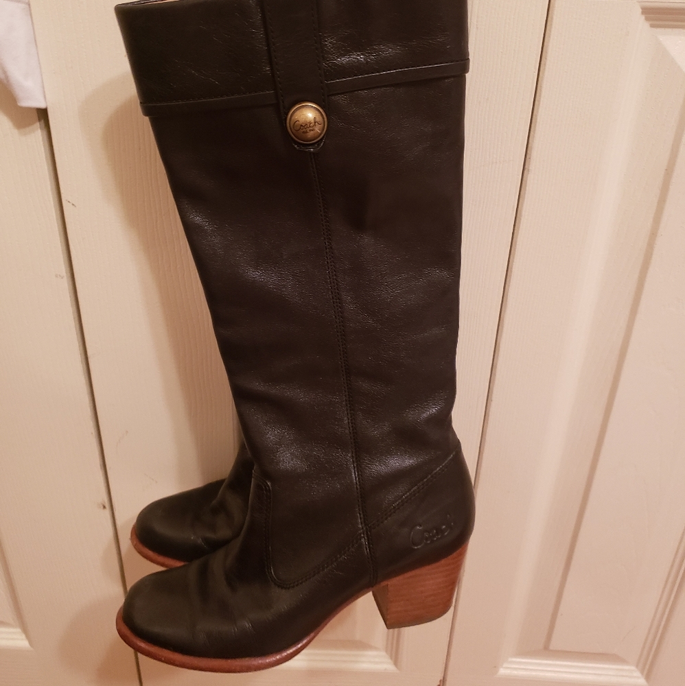 Coach leather boots